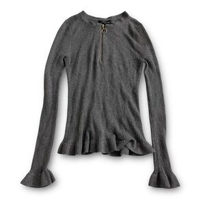 About ribbed knit sweater